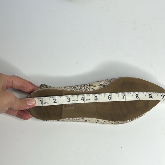 Anthropologie Snake Pattern Leather Pointed Toe Flats - Picture 12 of 14